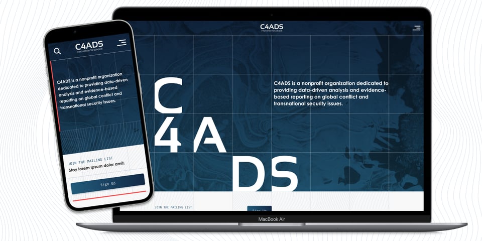 C4ADS Desktop and Mobile View